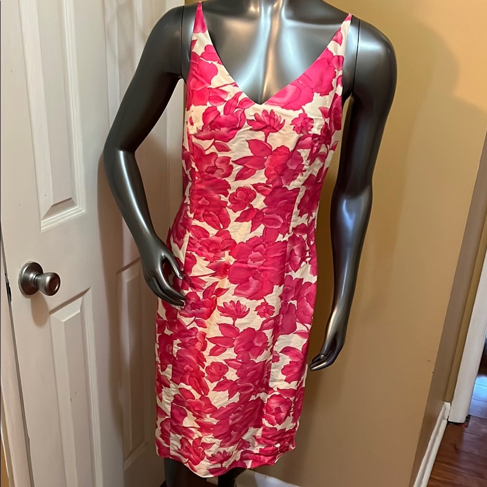 Floral Pink Sleeveless Dress